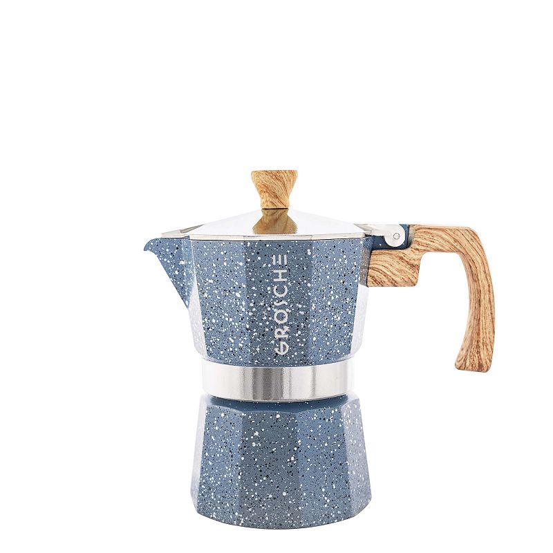 GROSCHE Milano Stone Stovetop Espresso 3-Cup Moka Pot Coffee Maker