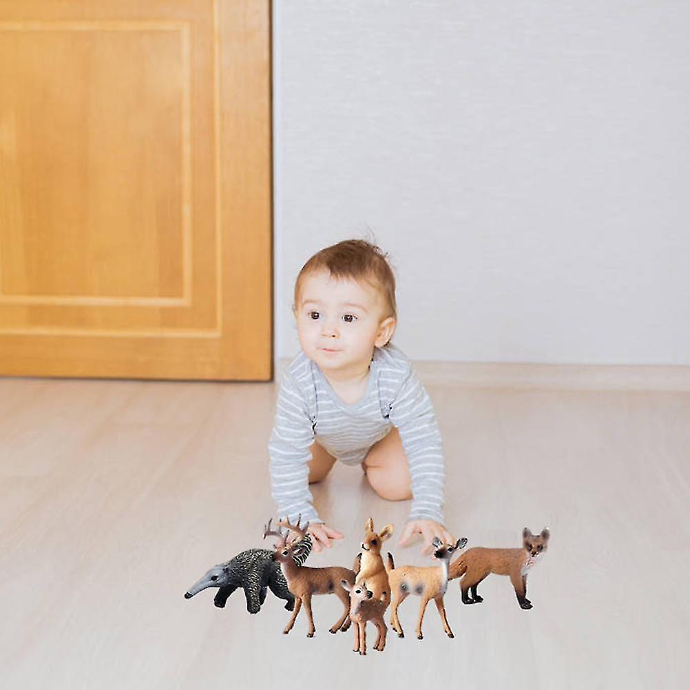 Mini Simulation Animal Model Ornaments Realistic Animal Doll Toy DIY Sand Table Decoration Figure Educational Props for Kids Children