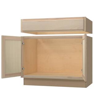 Hampton Assembled 36x34.5x24 in. Accessible Sink Base Kitchen Cabinet in Unfinished Beech KSBA36-UF