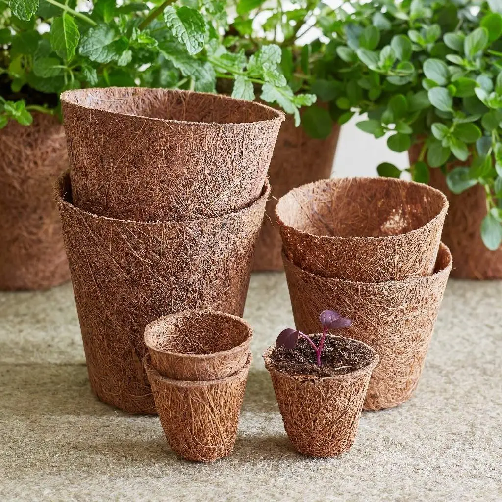 HOT SELLING Natural Coconut Coir Fiber Pots for Gardening 99 GOLD DATA AT Good PRICE