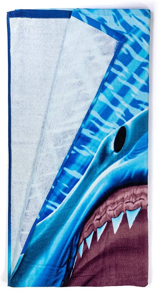 Great White Shark Teeth Super Soft Plush Cotton Beach Towel