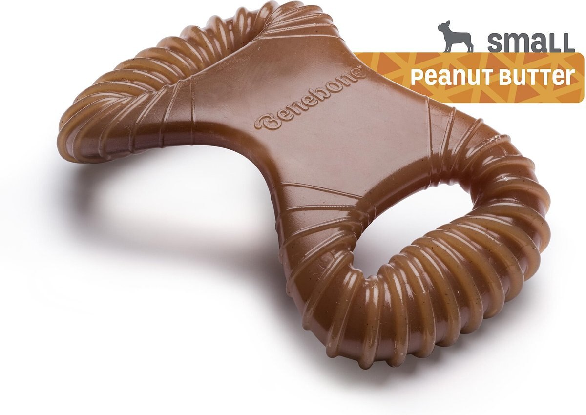 Benebone Peanut Butter Flavor Dental Tough Dog Chew Toy