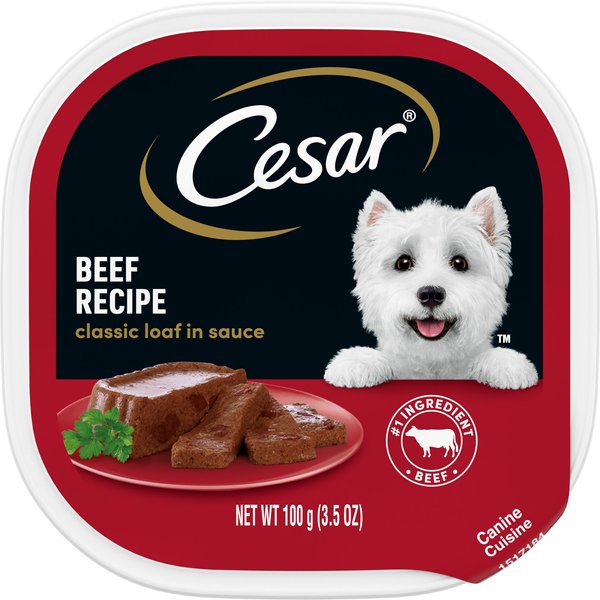 Cesar Classic Loaf in Sauce Beef Recipe Dog Food Trays