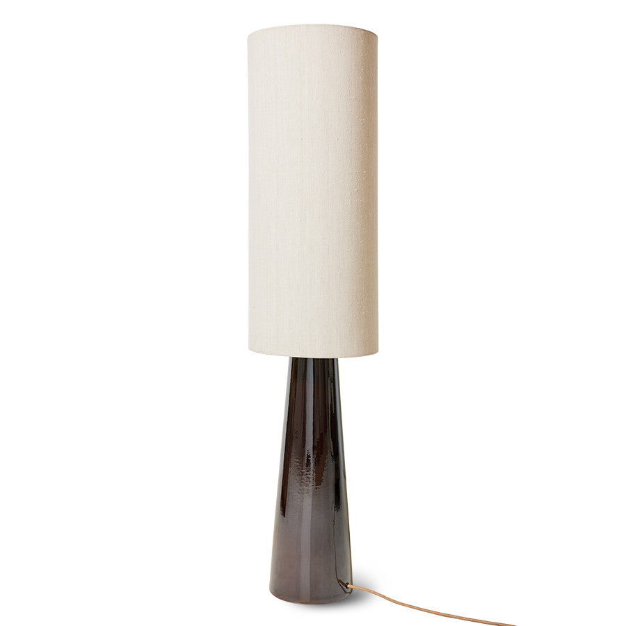 Retro flower floor lamp - brown