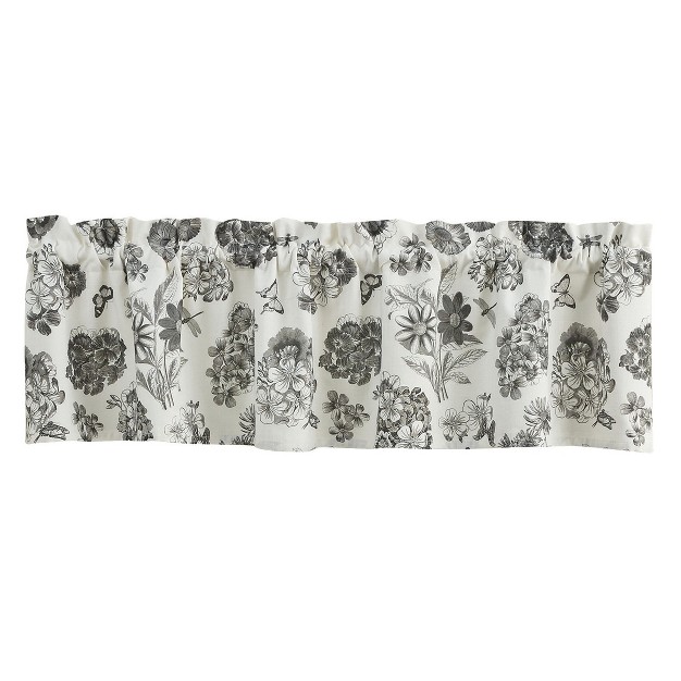 Geranium Floral Lined Valance 60 x27 x27 x14 x27 x27