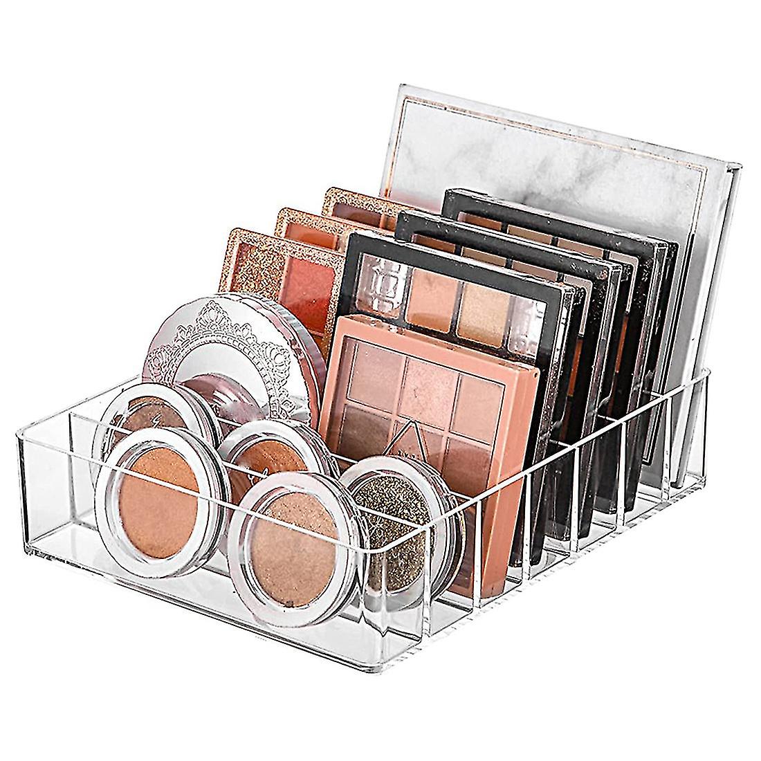 Eyeshadow Palette Organizer- 7 Section Divided Makeup Acrylic Palette Organizer Holder For Vanity C