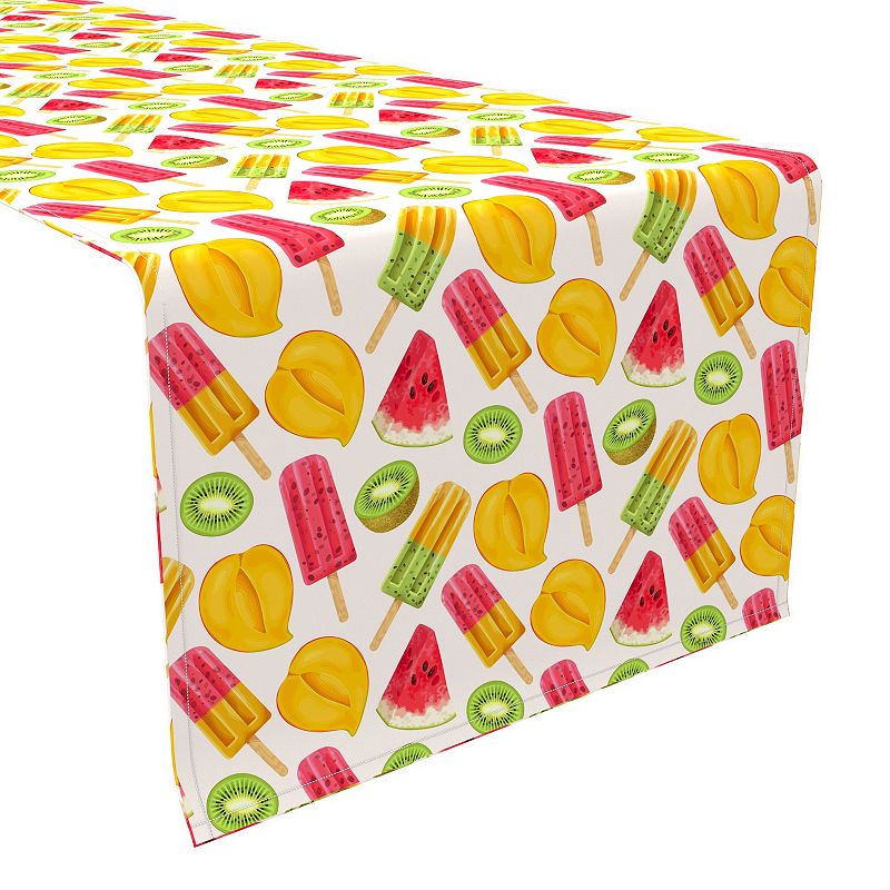 Table Runner， 100% Polyester， 14x108， Summer Fruit Pops