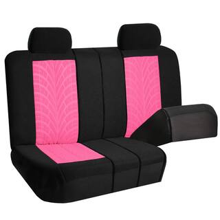 FH Group Polyester 47 in. x 23 in. x 1 in. Travel Master Full Set Car Seat Covers DMFB071115PINK