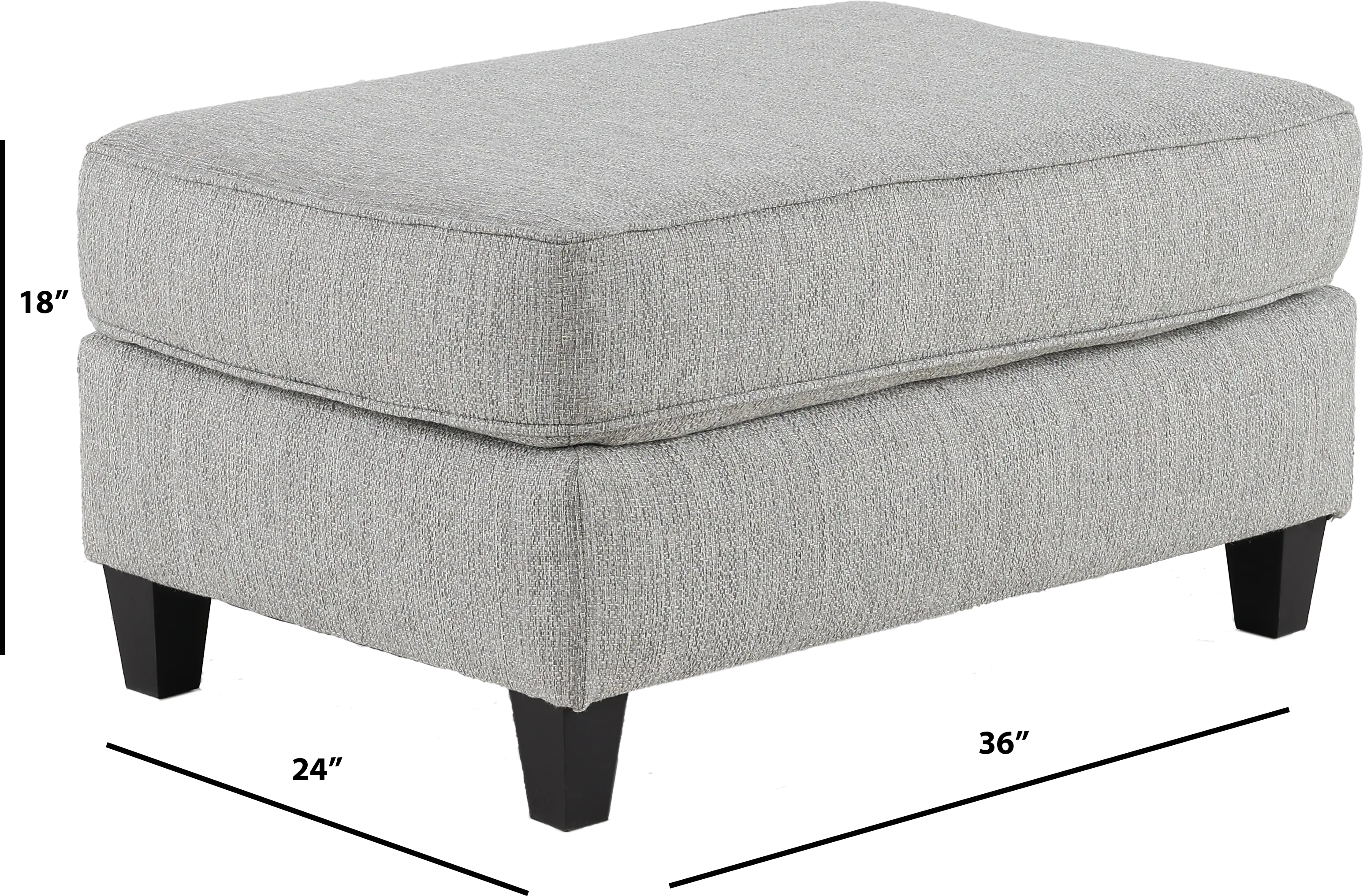 American Farmhouse Gray Ottoman