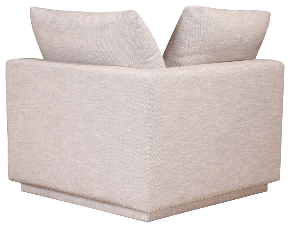 Justin Corner Taupe   Transitional   Armchairs And Accent Chairs   by Buildcom  Houzz