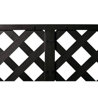 Veranda 4 ft. x 8 ft. Black Garden Vinyl Lattice 189723