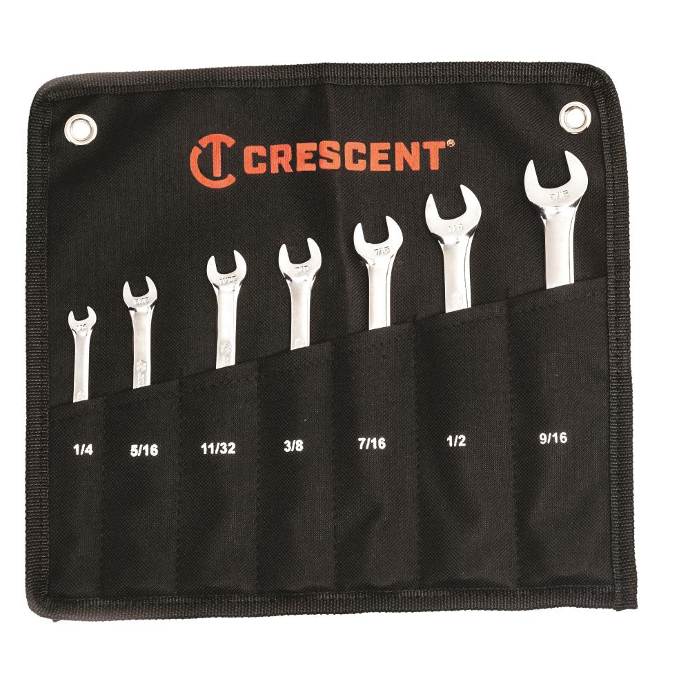 Crescent 7 Piece， 12 Point， SAE Combination Wrench Set ;