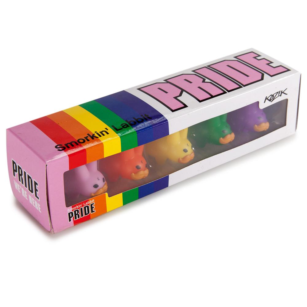 PRIDE 'Stache Labbit Art Toy 5-Pack by Frank Kozik