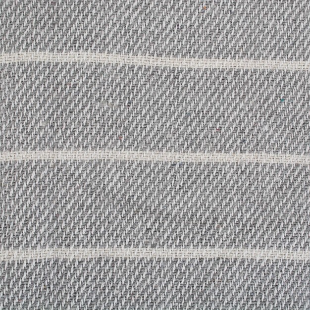 Thin Striped Throw Blanket Gray white Design Imports