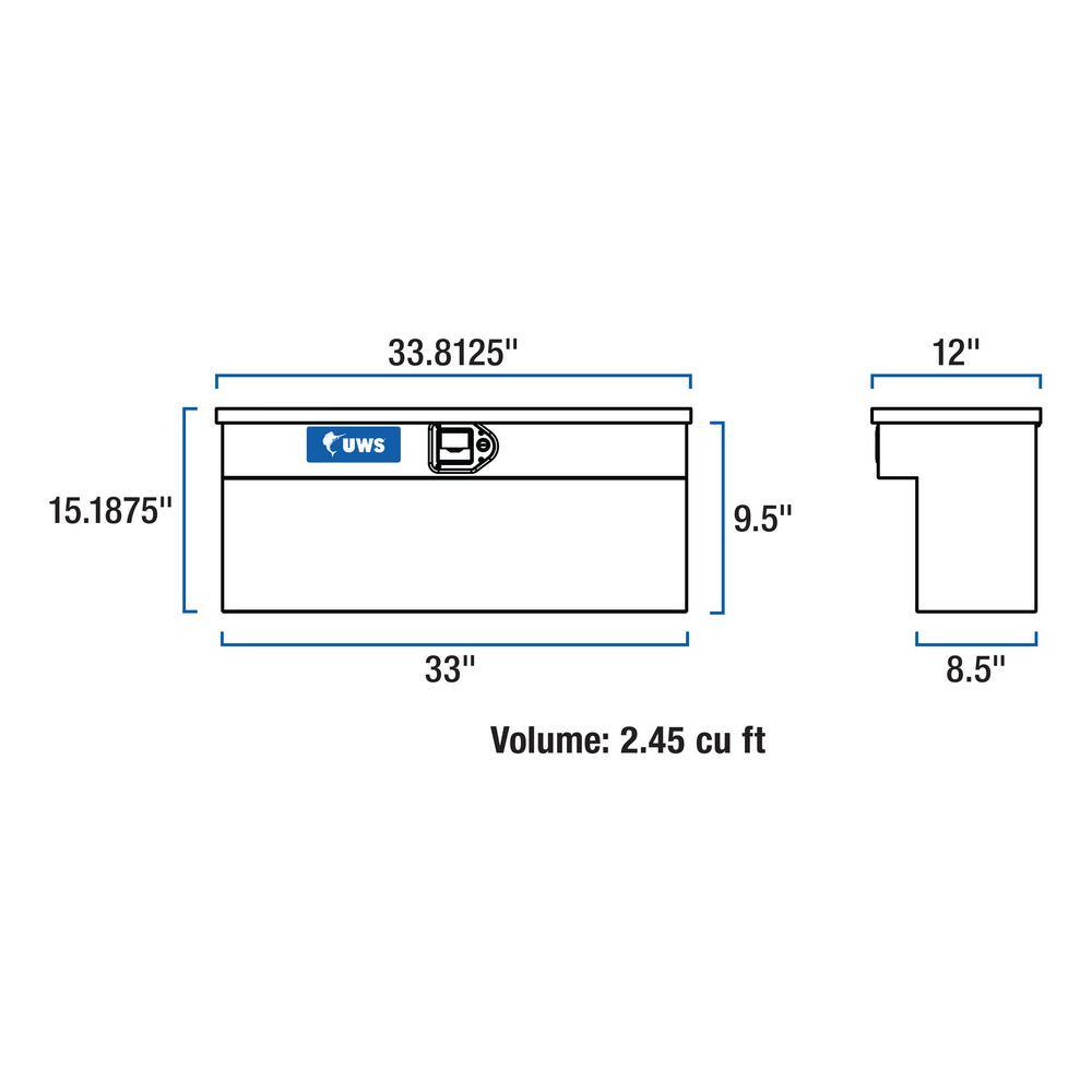 UWS 33 in. UTV Side Tool Box - Polaris Ranger (Heavily Packaged) EC10993