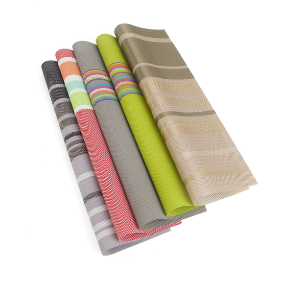 Aspire 8PCS Rainbow Stripe Placemats For Dinning T...