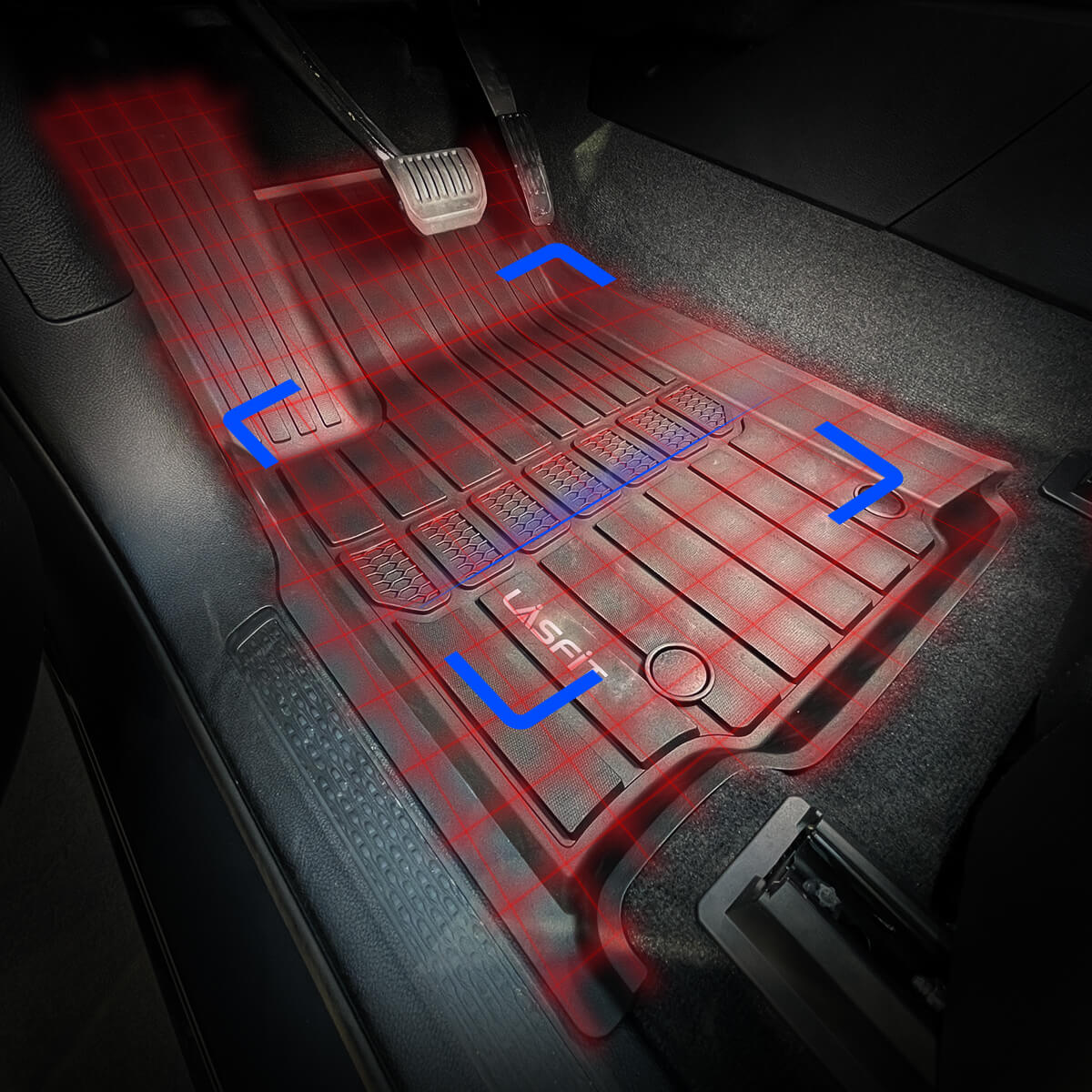 Lasfit Liners for 2019-2022 BMW X5 Custom Floor Mats TPE Material Cargo Mats