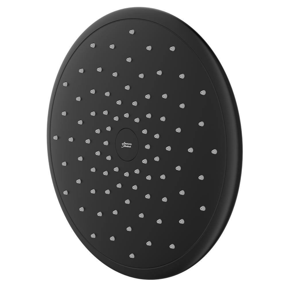 American Standard Spectra 1-Spray Patterns with 1.8 GPM 11 in. Wall Mount Fixed Shower Head in Matte Black 9038001.243