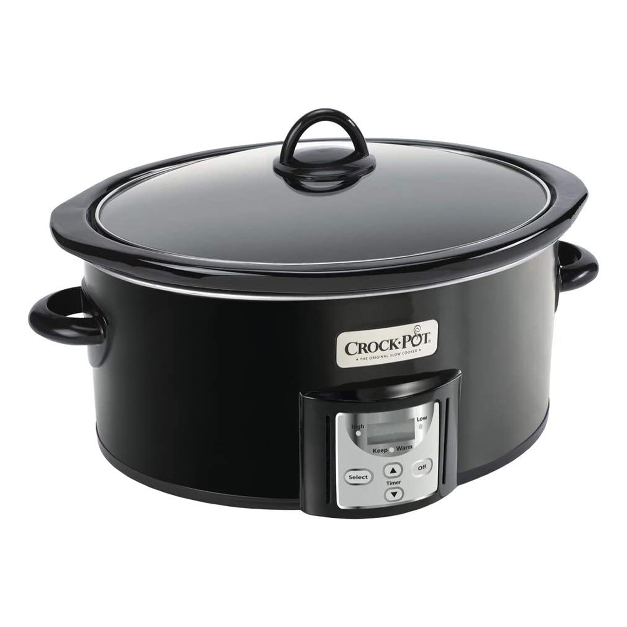 Crock-Pot 4 Quart Digital Count Down Food Slow Cooker Kitchen Appliance, Black