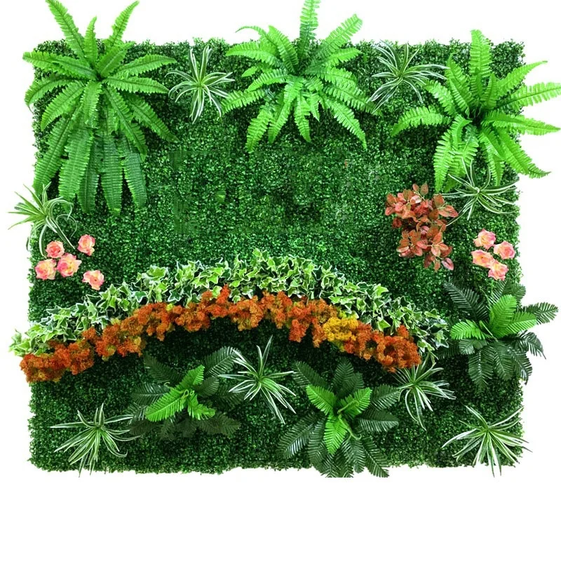 Artificial simulation plants for home wedding wall decoration Milan lawn indoor plastic simulation grass outdoor green wall