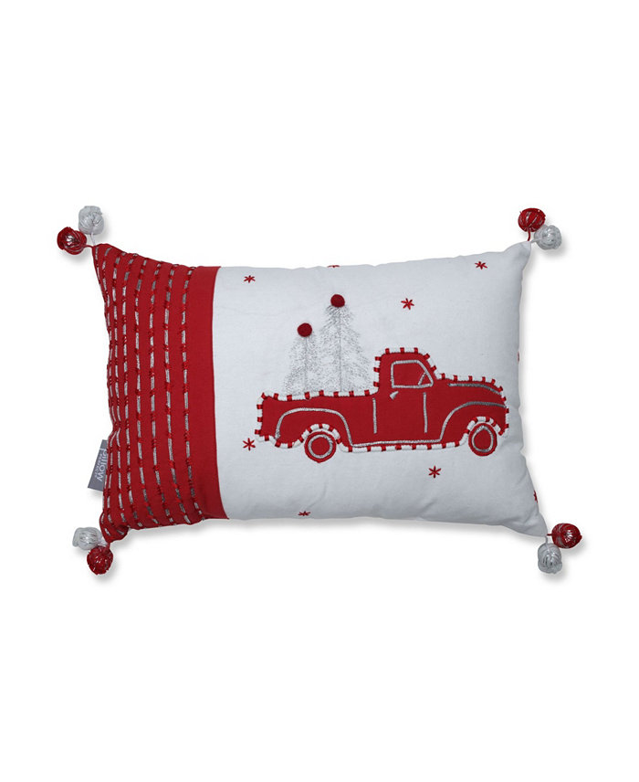 Pillow Perfect Truck and Trees Lumbar Pillow