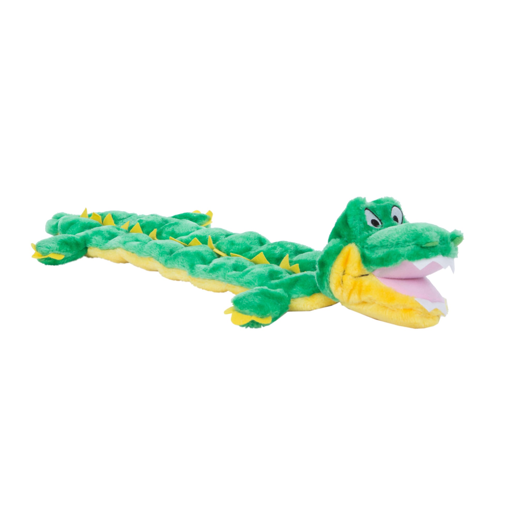 Outward Hound Mega Squeaks Gator Plush Dog Toy， Large