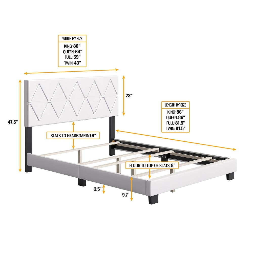 Boyd Sleep Charlat Faux Leather Upholstered Bed Frame