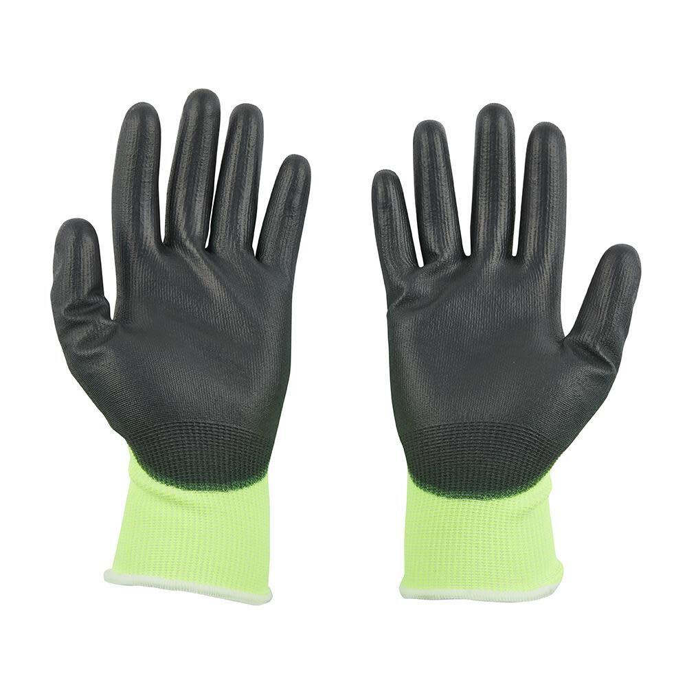 Milwaukee High Visibility Cut Level 1 Polyurethane Dipped Gloves 48-73-8910M910 from Milwaukee