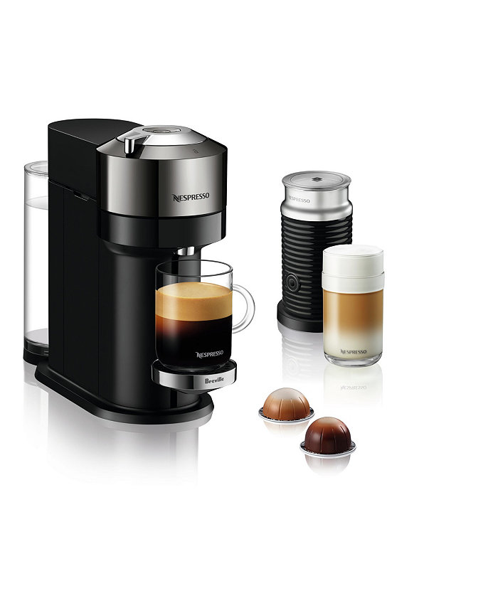 Nespresso Vertuo Next Deluxe Coffee and Espresso Machine by Breville Dark Chrome with Aeroccino Milk Frother