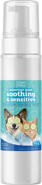 PetAg Fresh 'n Clean Soothing and Sensitive Waterless Hypoallergenic Cat Dog and Small-Pet Shampoo， 9-oz bottle