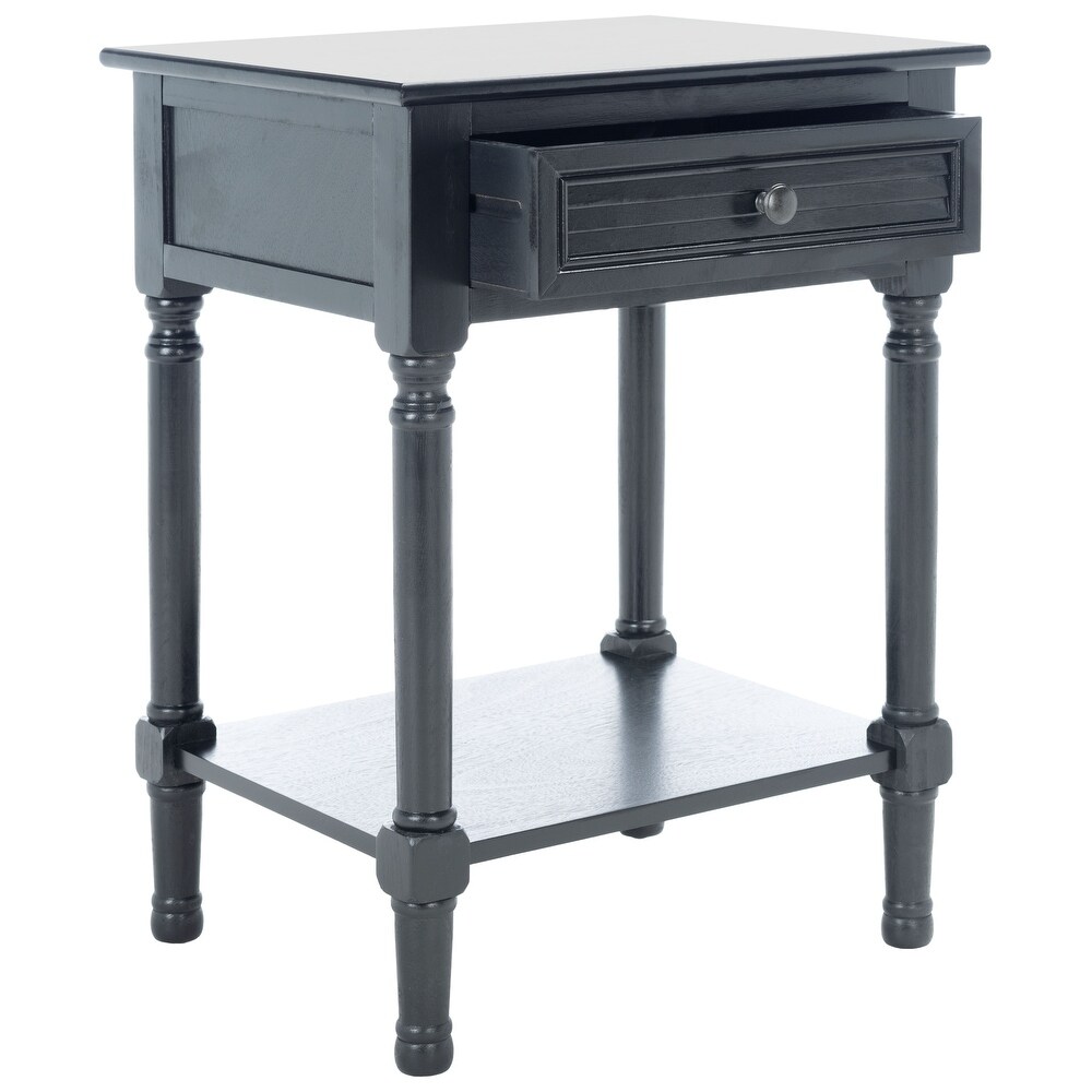 SAFAVIEH Tate 1 Drawer Lower Shelf Nightstand Accent Table   19\