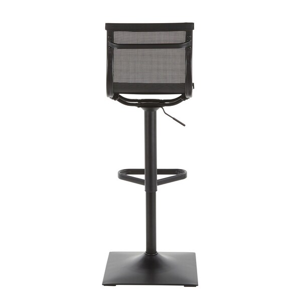 Porch and Den Bixby Adjustable Bar Stool in Black Metal