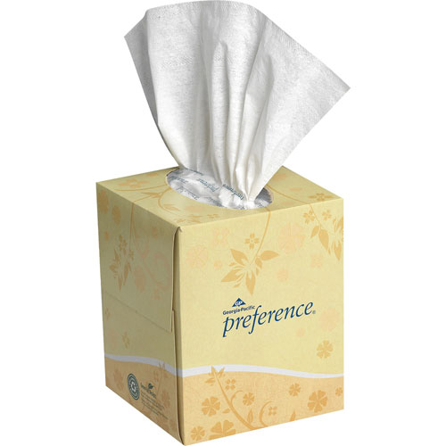 Georgia Pacific Preference Facial Tissue In Cube Disp | 100 Sheets， 2-Ply， 36BX