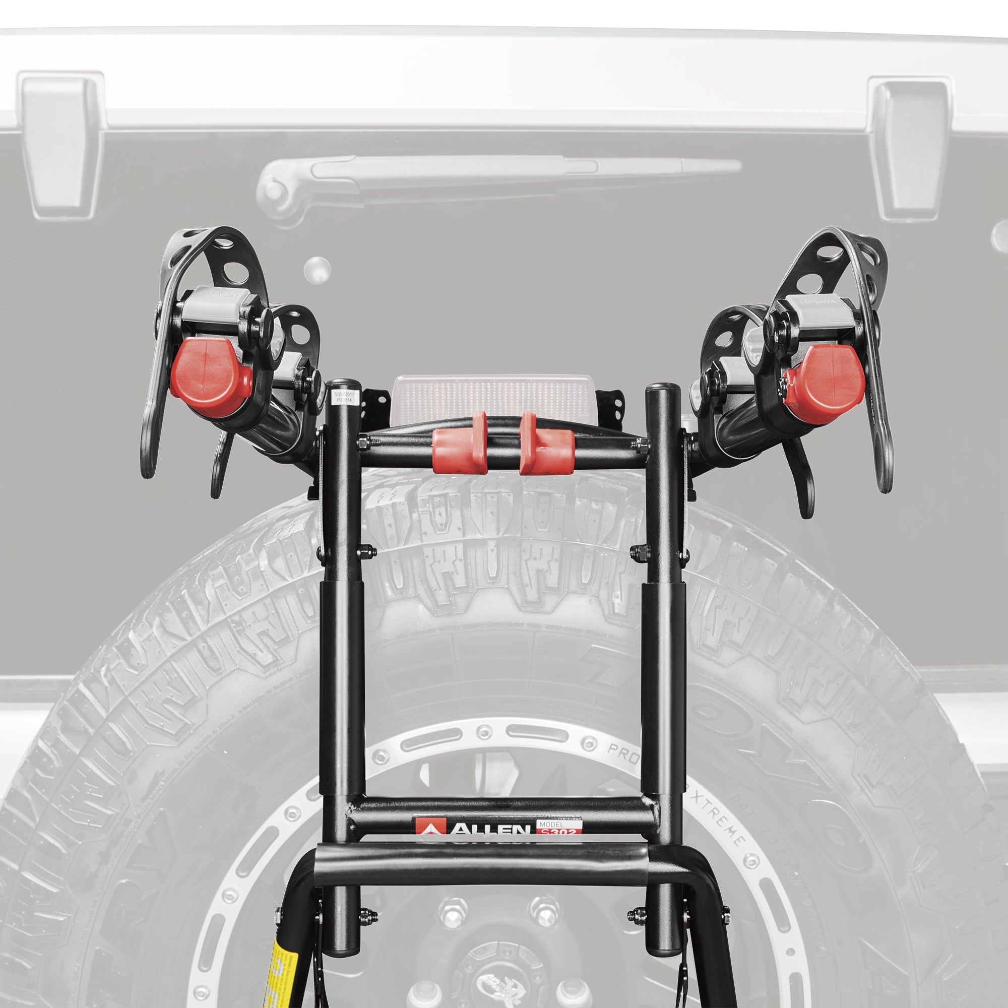 Allen Sports Premier 2-Bicycle Spare Tire Mounted Bike Rack Carrier， S302