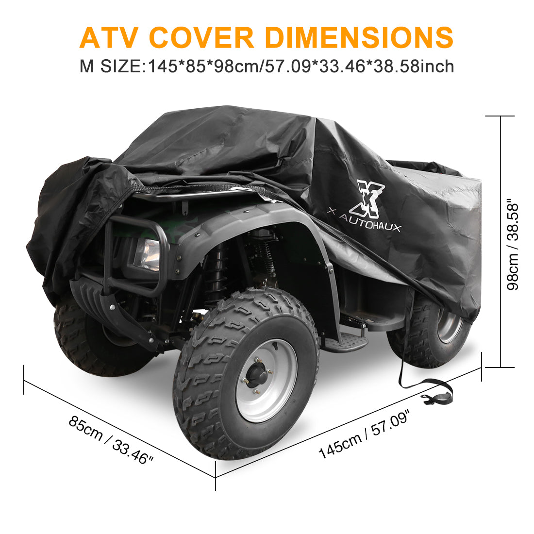 M Size Quad ATV Cover Weatherproof for Polaris Honda Yamaha Can-Am Suzuki