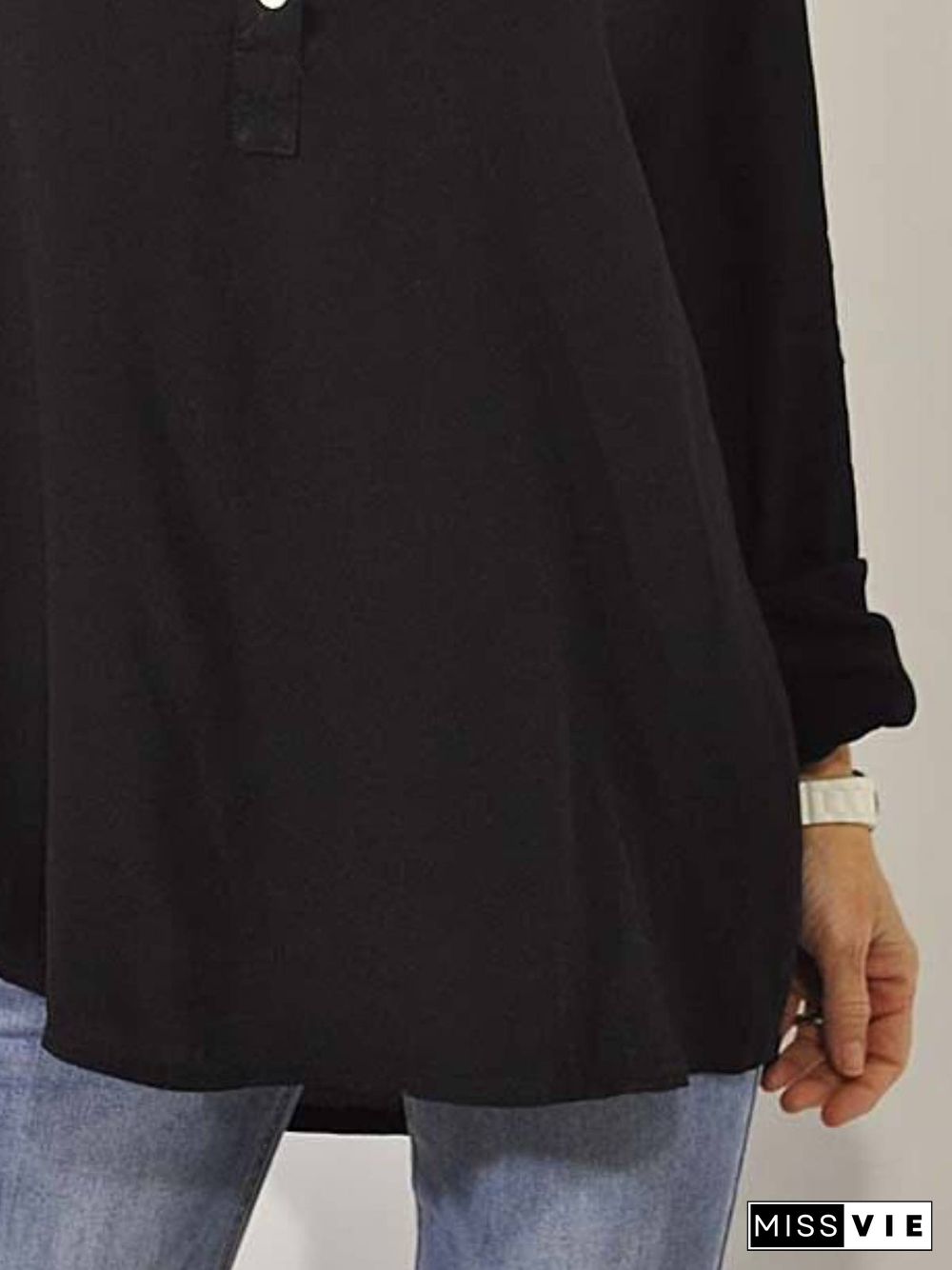 Plain Casual Long Sleeve T-shirt