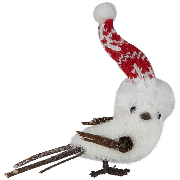 Winter Bird With Santa Hat Christmas Decoration