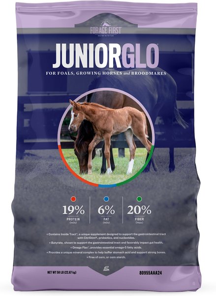 ADM Forage First JuniorGlo Horse Feed， 50-lb bag