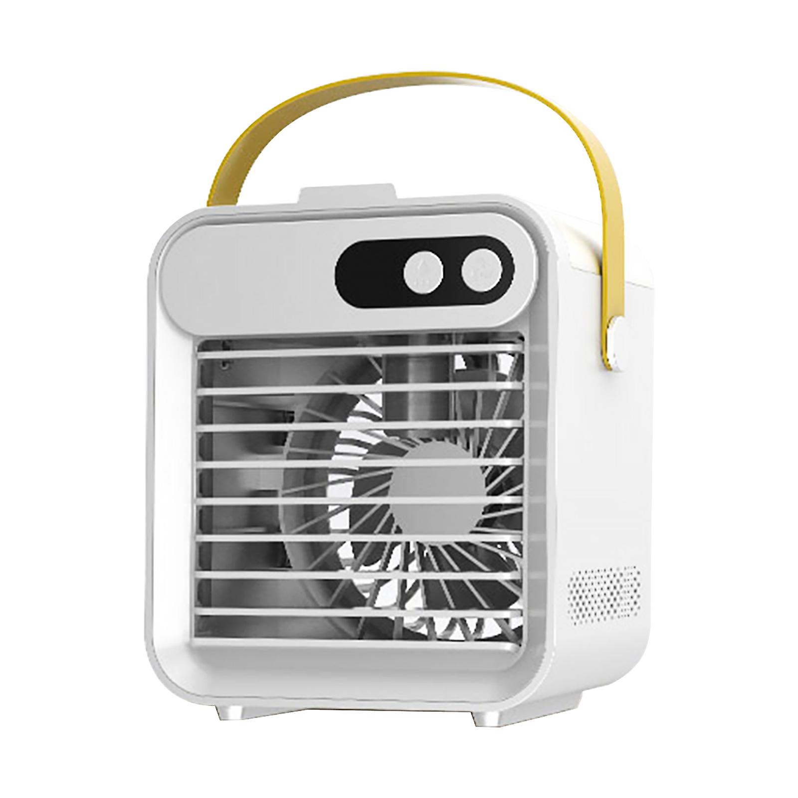 Air Conditioner Fan With Phone Holder Mirror Cooling Air Cooler Humidifier 180ml Space Cooler 3 Speeds Usb Air Cooler Fan Convenient Handle For Home O