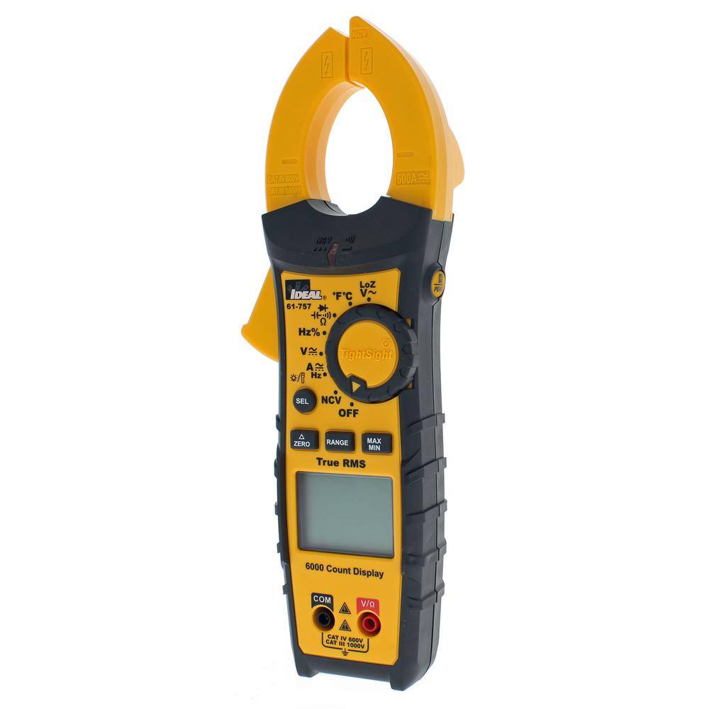 IDEAL TightSight 600 Amp ACDC TRMS Clamp Meter 61-757