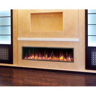 Dynasty Fireplaces 64 in. Harmony Built-in LED Electric Fireplace in Black Trim DY-BEF64