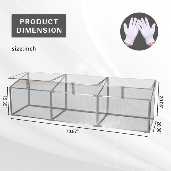 Polycarbonate Greenhouse for Outdoors in Winter W5...