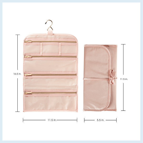 Travel Smart by Conair 6-Zippered Pockets Travel Jewelry Roll Bag Pink, 1 count TS900XRP