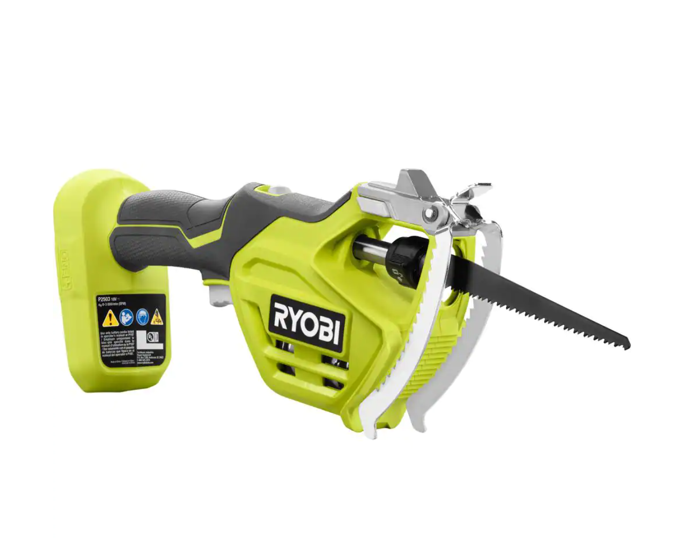 RYOBI P2530 ONE+ 18V Electric Cordless Pruning Reciprocating Saw with 2.0 Ah Battery and Charger