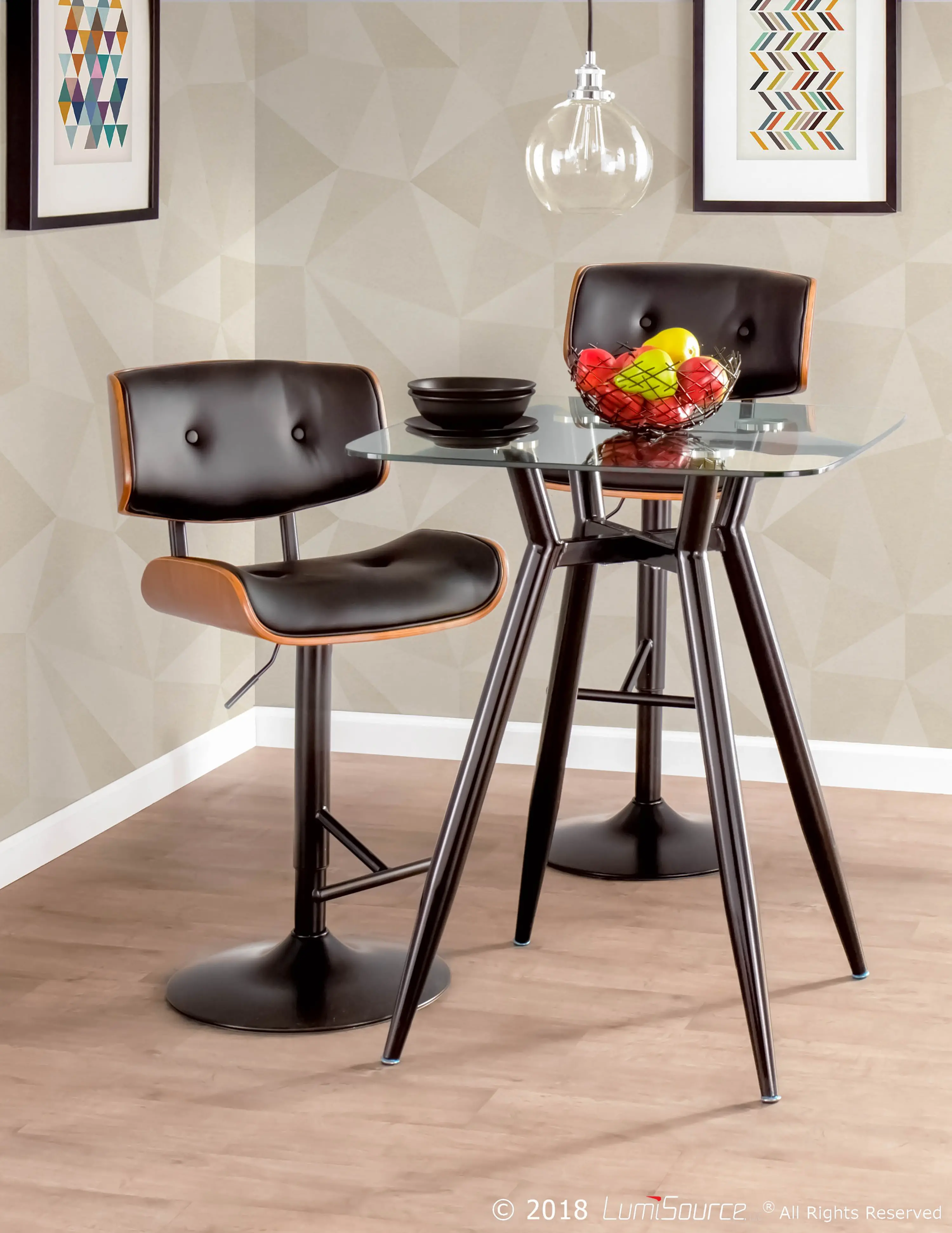 Lombardi Mid Century Modern Bar Stool