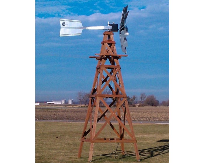 16 Deluxe 4 Legged Wooden Aeration Windmill