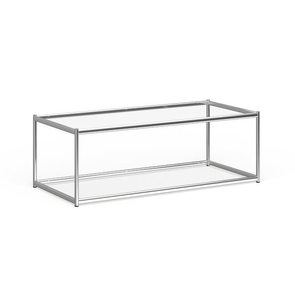 SAFAVIEH Zola Glass Chrome Coffee Table - 51.2