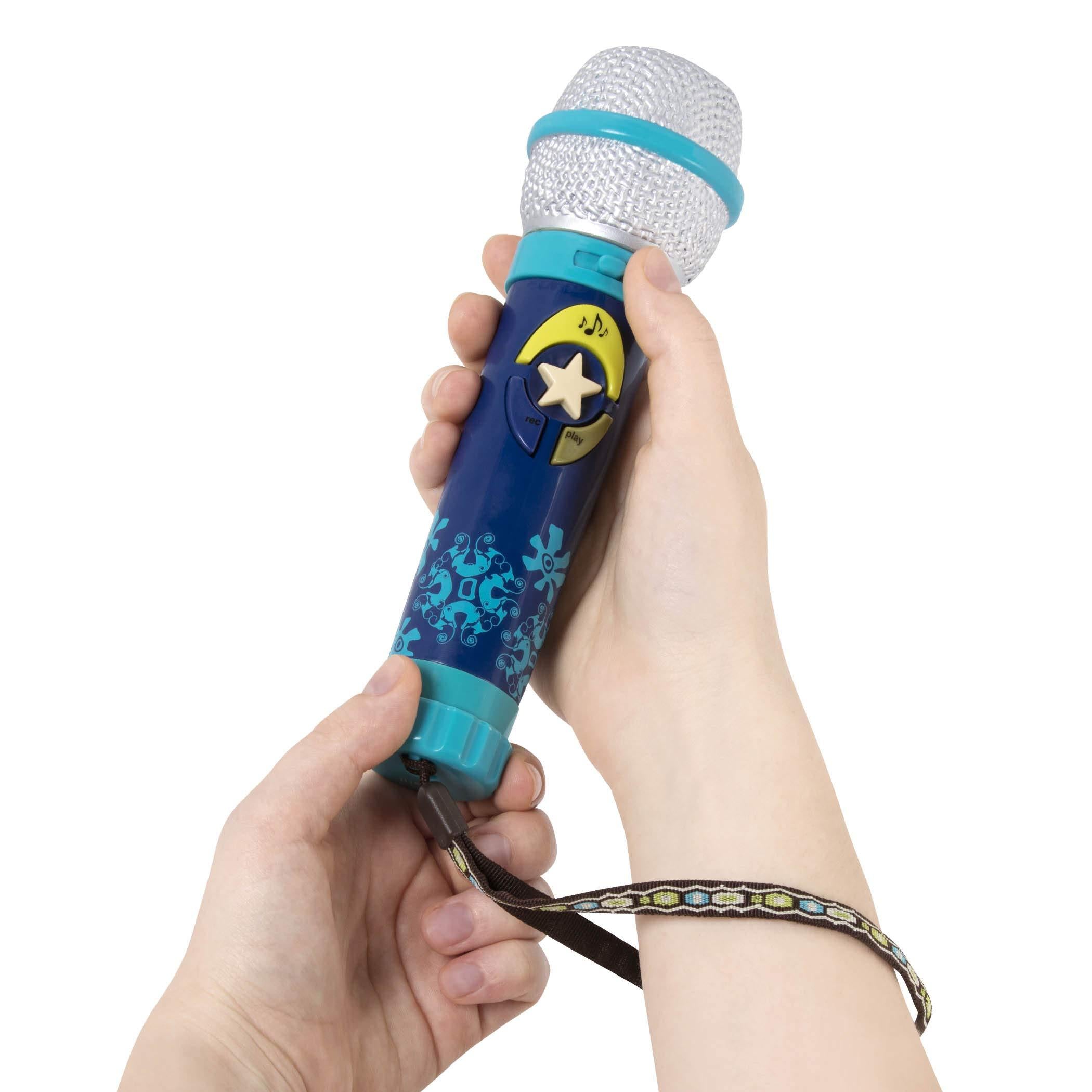 B Toys Okideoke Toy Microphone Toddler Microphone With 8 Songs and Voice Amplifier Musical Toys For Kids 18 Months