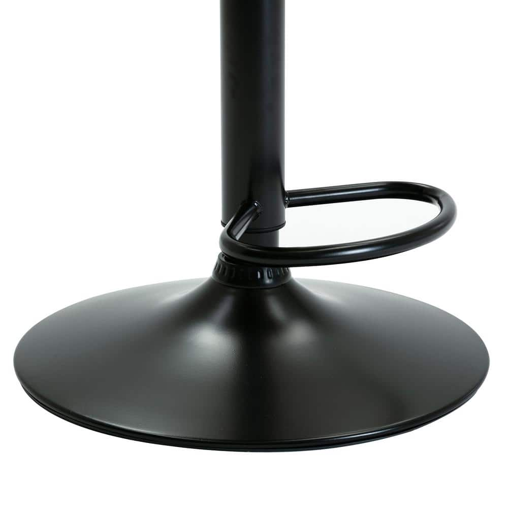 46 in height Black Pu Wanut Wood Back Mental frame Stool height 28.74 in Bentwood Adjustable Bar Stools HM21222002