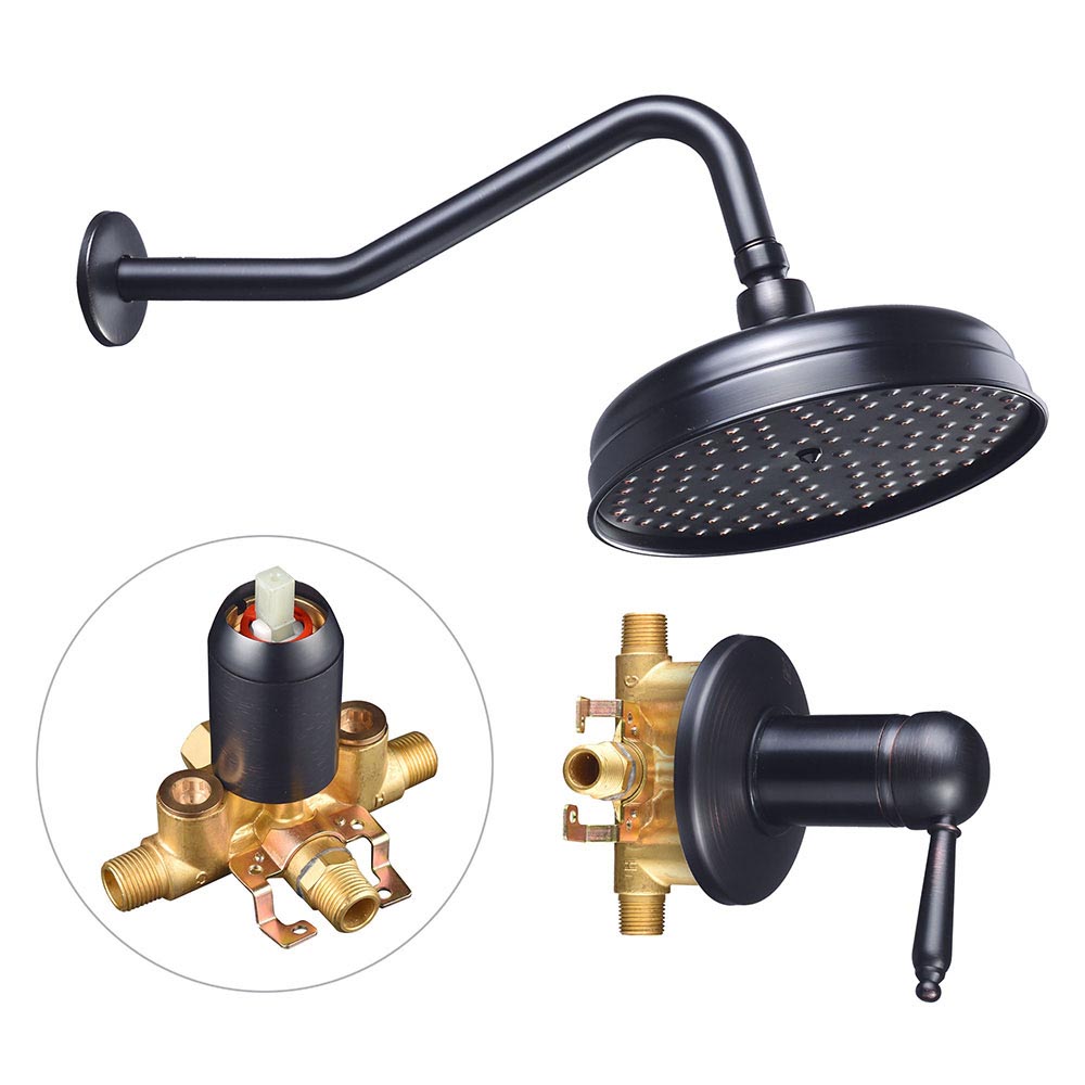 Aquaterior Rain Shower Head Bath Shower Faucet Oil Rubbed Bronze